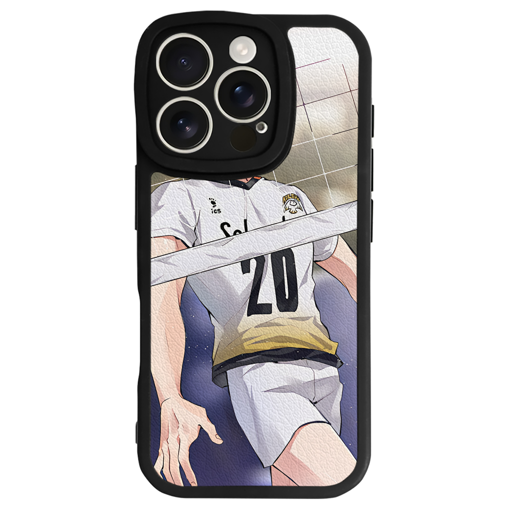 （画像用） ハイキュー!! Haikyu!! 【iPhone 16シリーズ対応】シリコンスマホケース（レザー調） 材質：シリコン